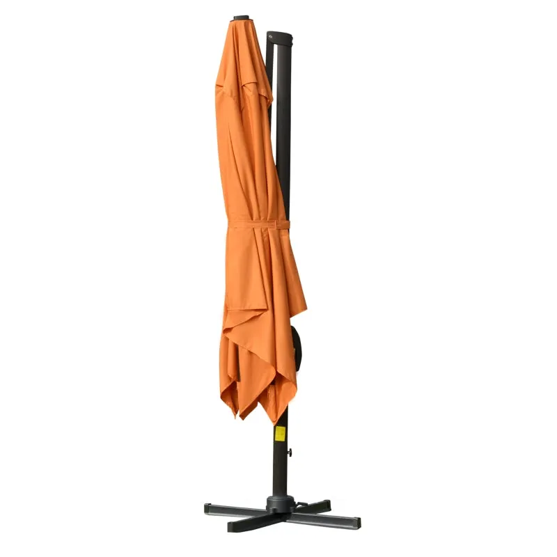 10ft. Rotatable Square Top Cantilever Umbrella - Orange