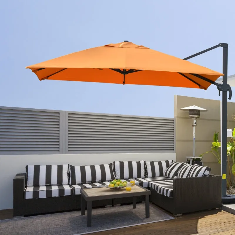 10ft. Rotatable Square Top Cantilever Umbrella - Orange