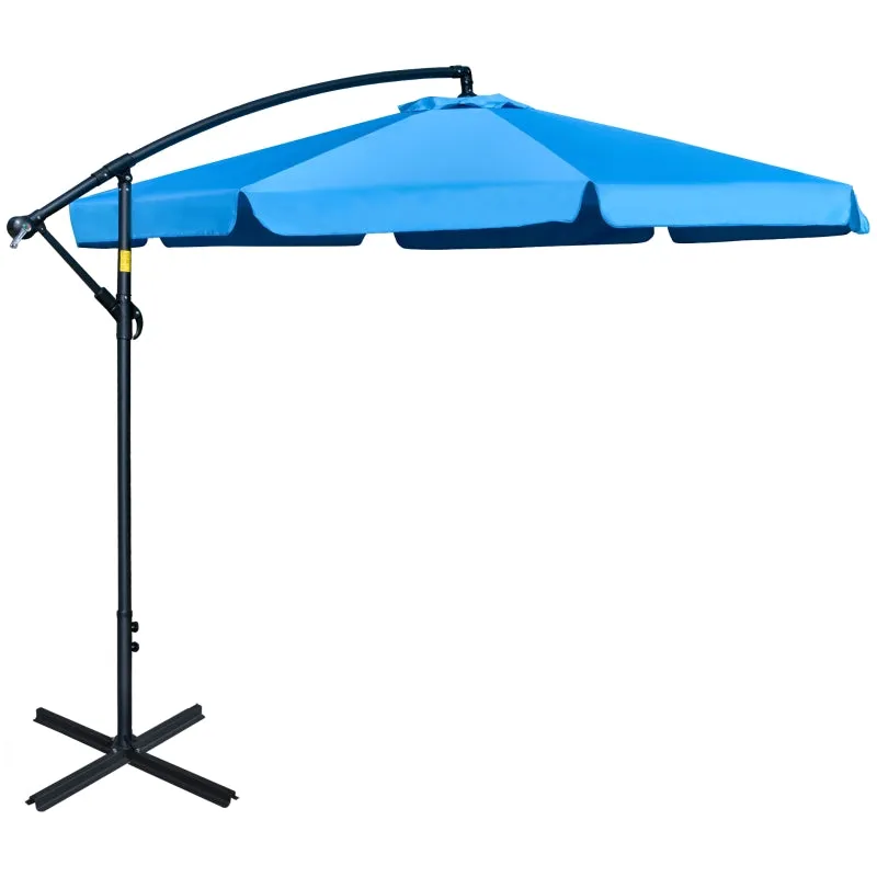 11 Ft. Offset Hanging Patio Umbrella - Blue
