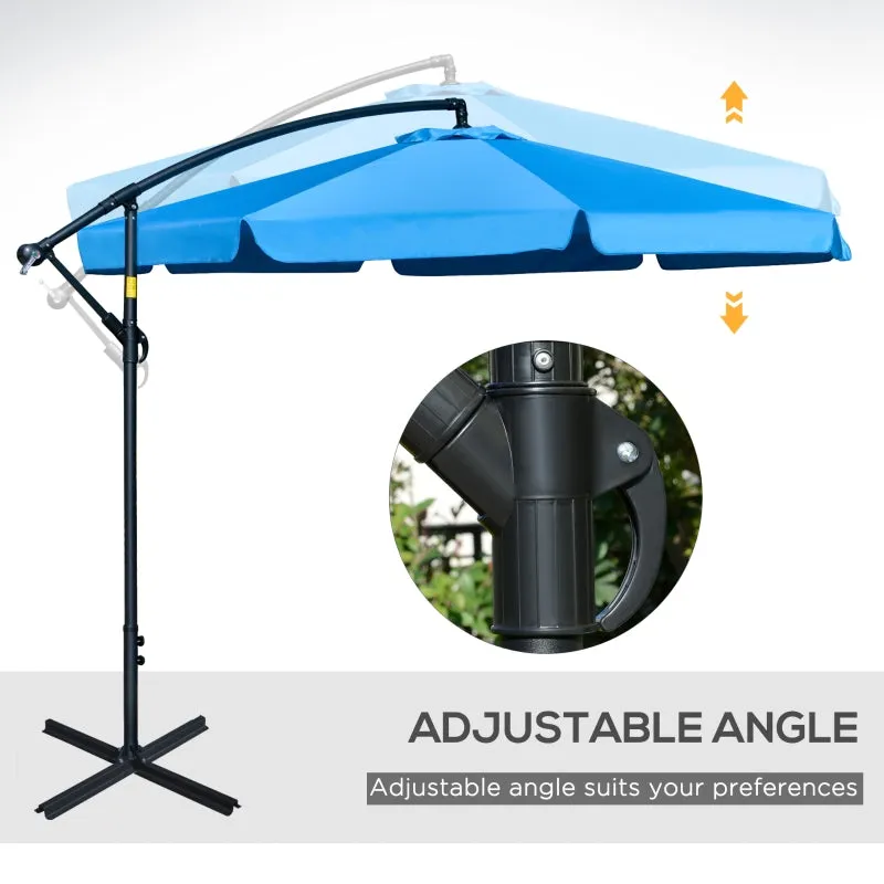 11 Ft. Offset Hanging Patio Umbrella - Blue