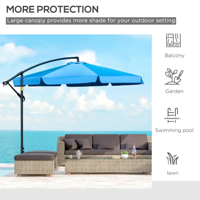 11 Ft. Offset Hanging Patio Umbrella - Blue