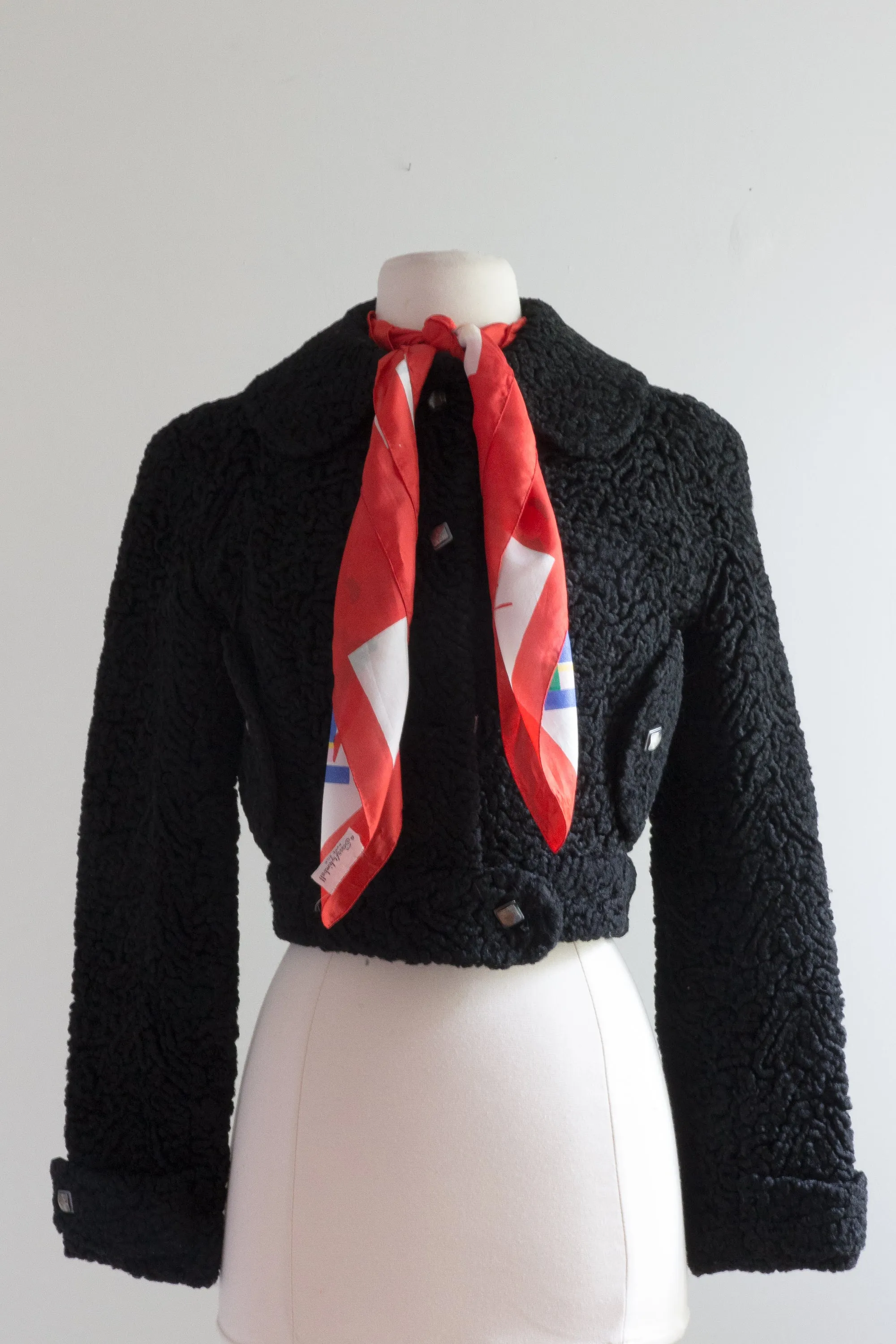 1960's Persian Lamb Cropped Jacket