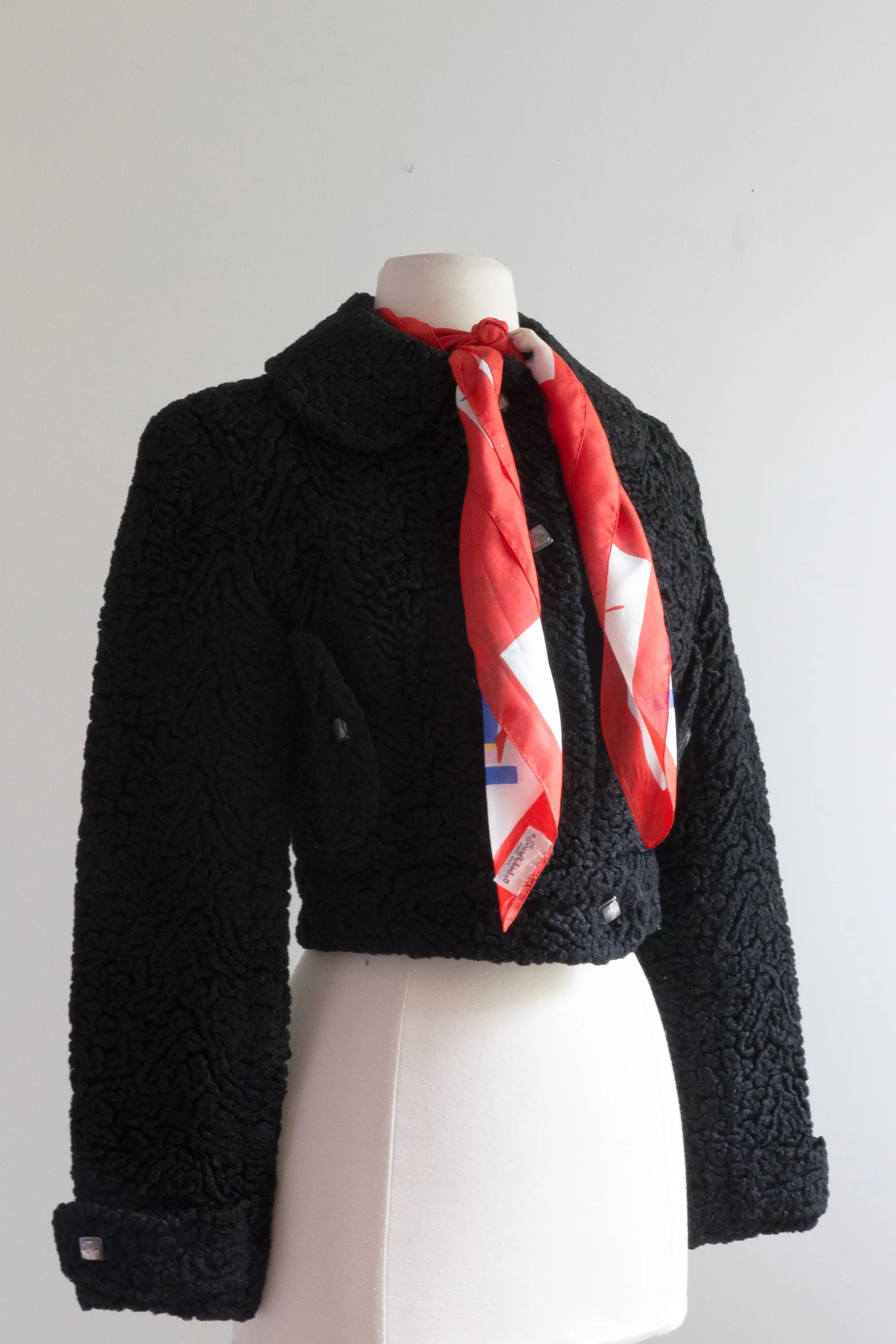 1960's Persian Lamb Cropped Jacket