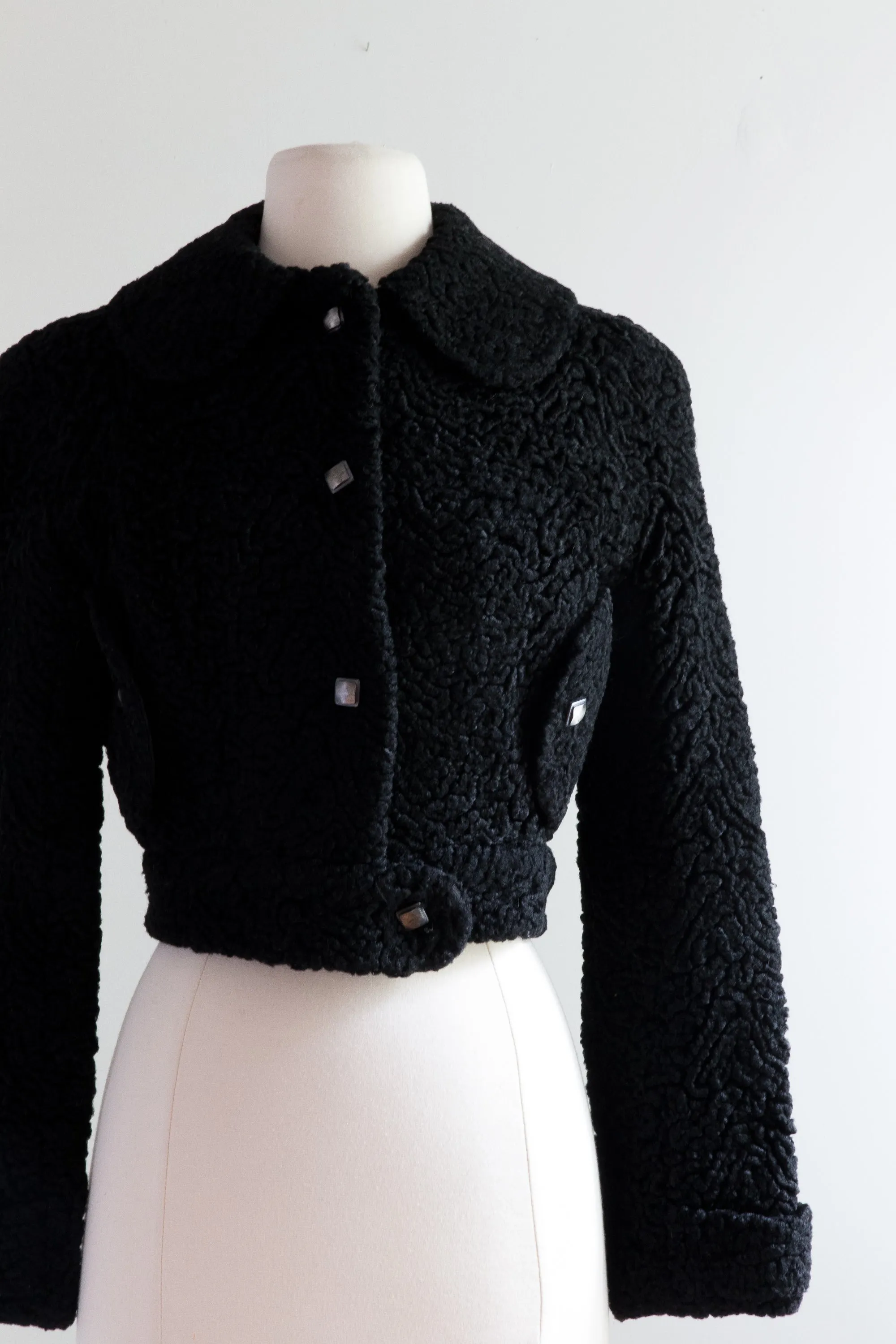 1960's Persian Lamb Cropped Jacket