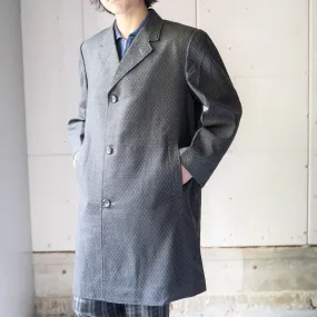 1970-80s Japan vintage black color unusual weave coat