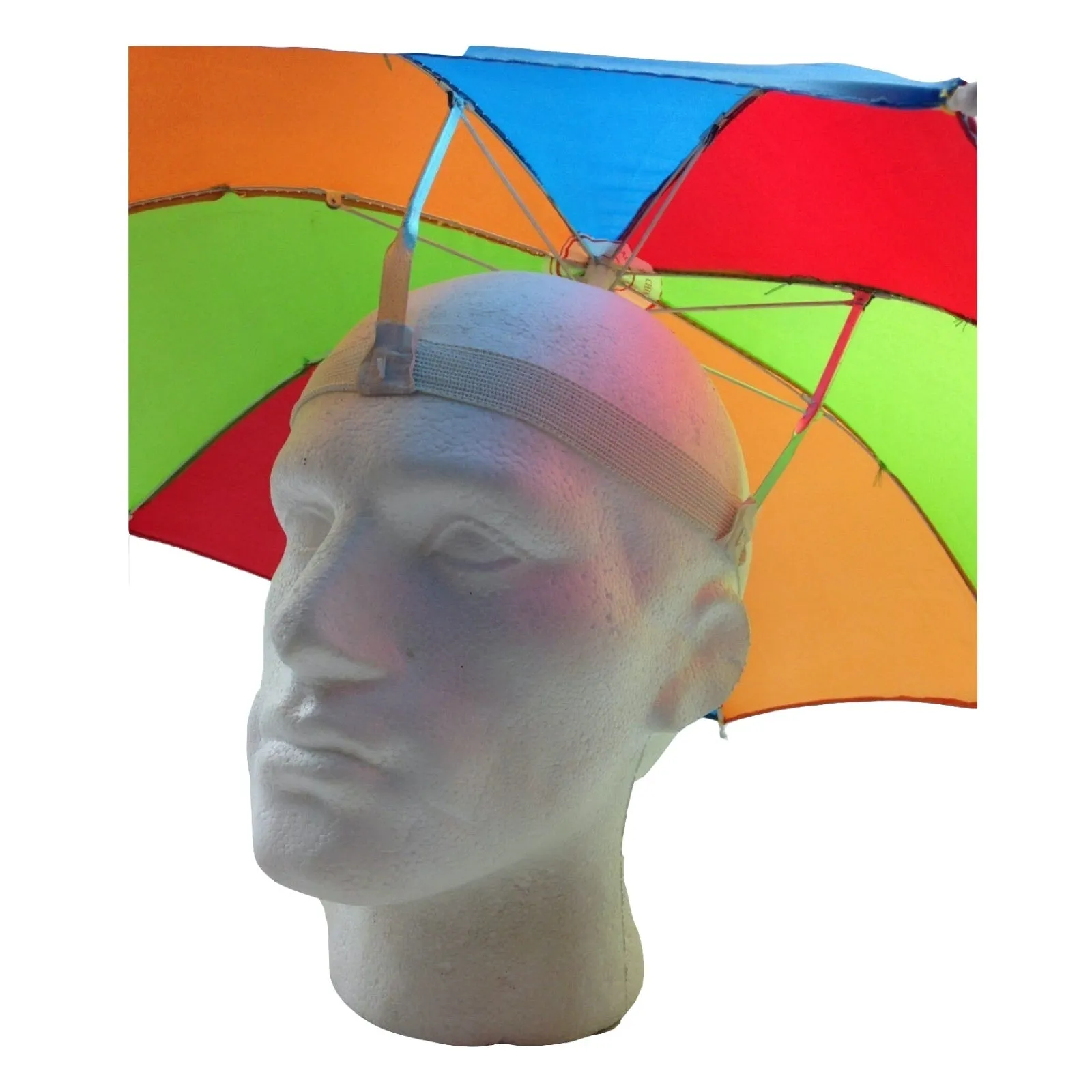 2-pc-Set Rainbow Umbrella Hat   70s Fake Moustache Costume Props Novelty Fancy