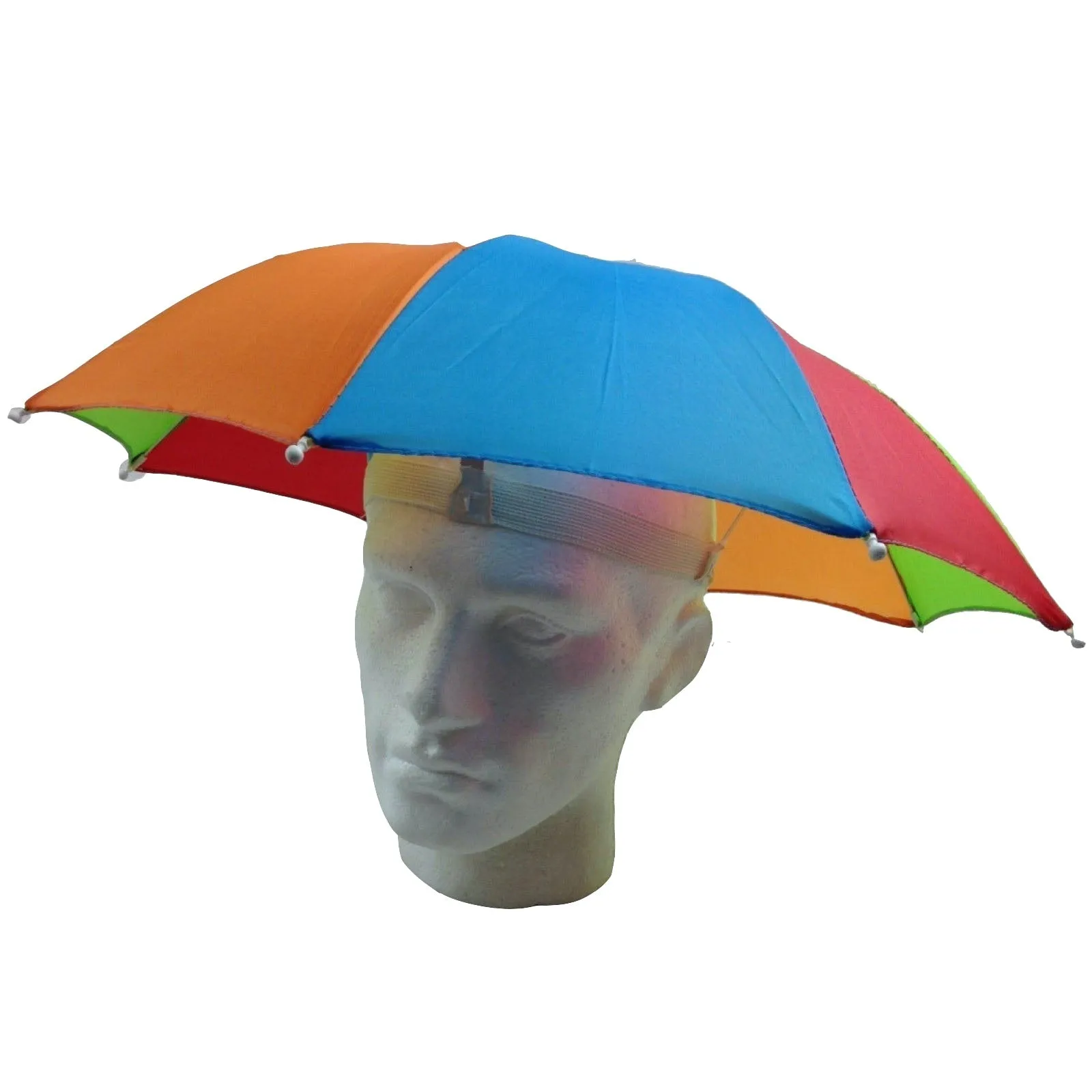 2-pc-Set Rainbow Umbrella Hat   70s Fake Moustache Costume Props Novelty Fancy