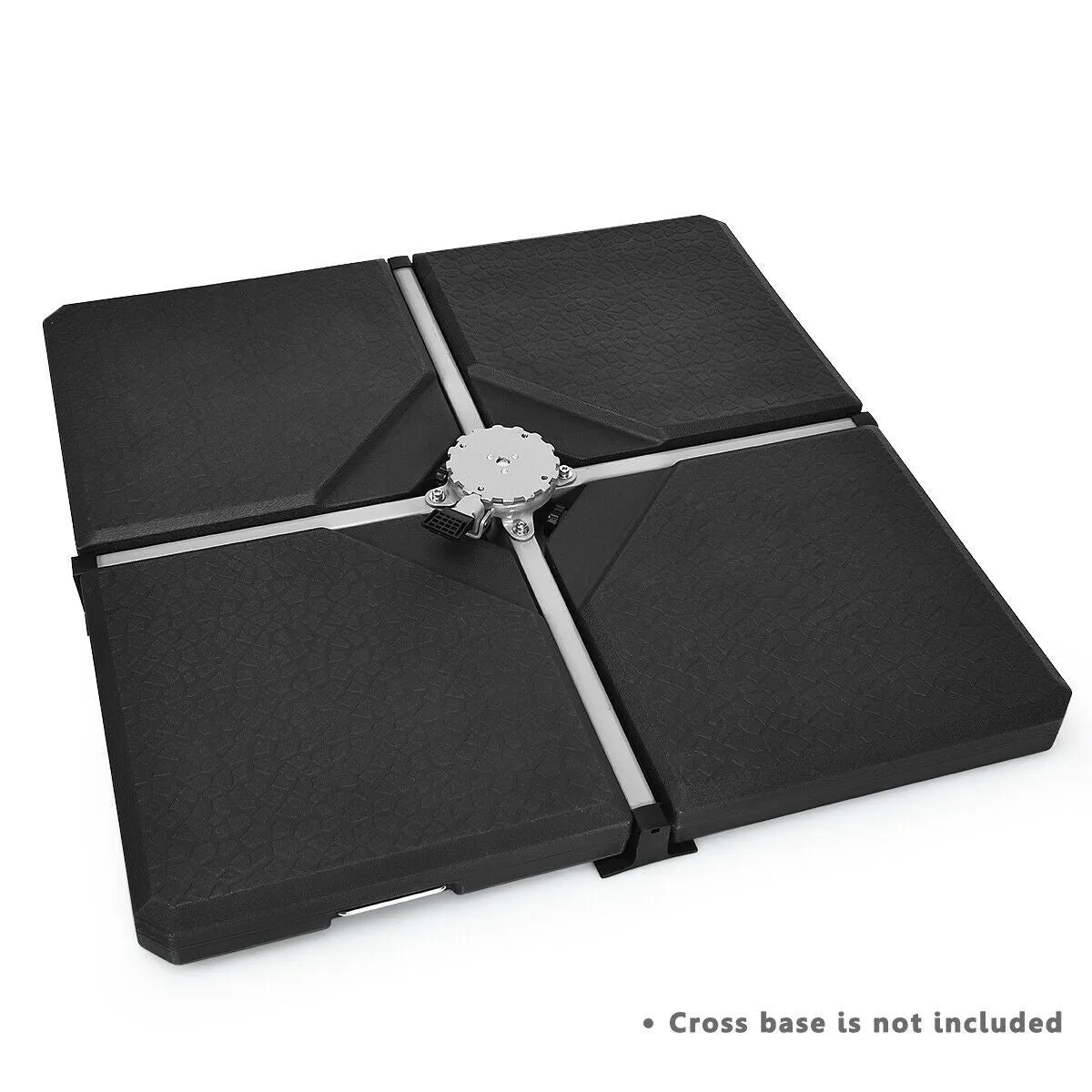4pc Outdoor Patio Square Umbrella Base - Black