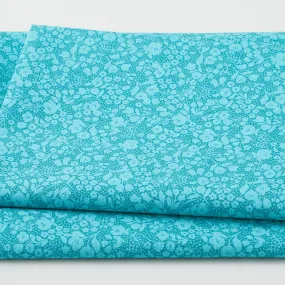 Adalee - Monotone Floral Peacock 2 Yard Cut