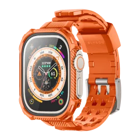 Apple Watch Ultra 49mm Armorbox Case with Tempered Glass Screen Protectors  - Orange