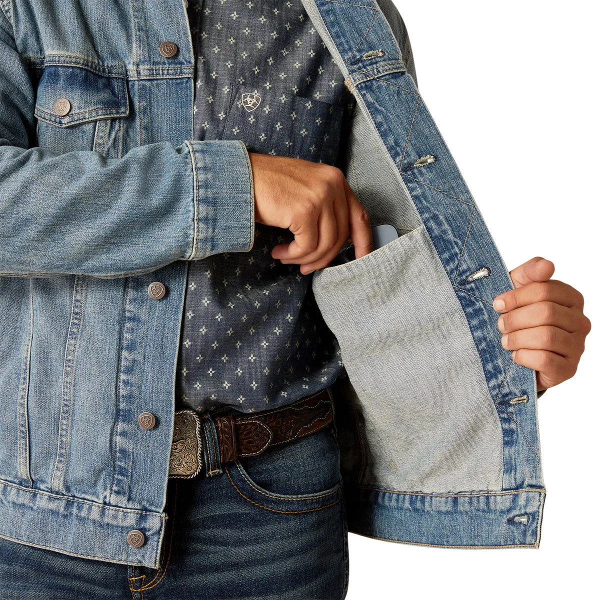Ariat Men's Denim Trucker Jacket - Sale