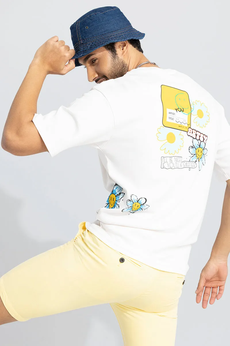 Artsy White Oversized T-Shirt