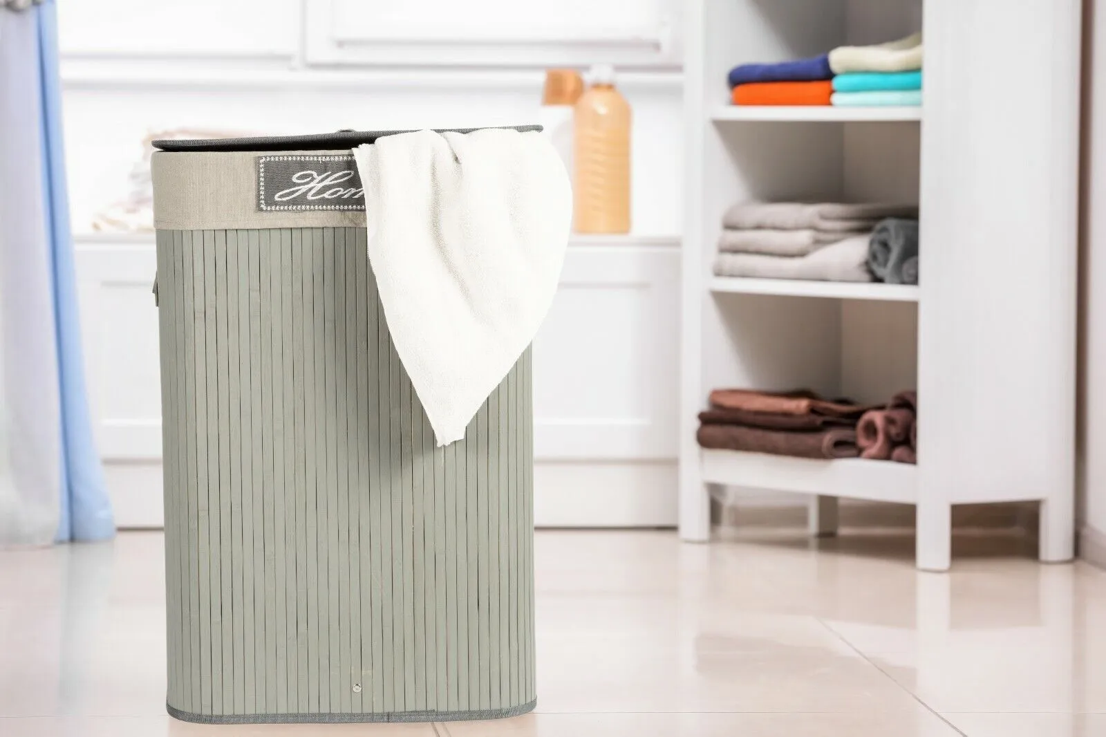 Bamboo Laundry Basket with Lining