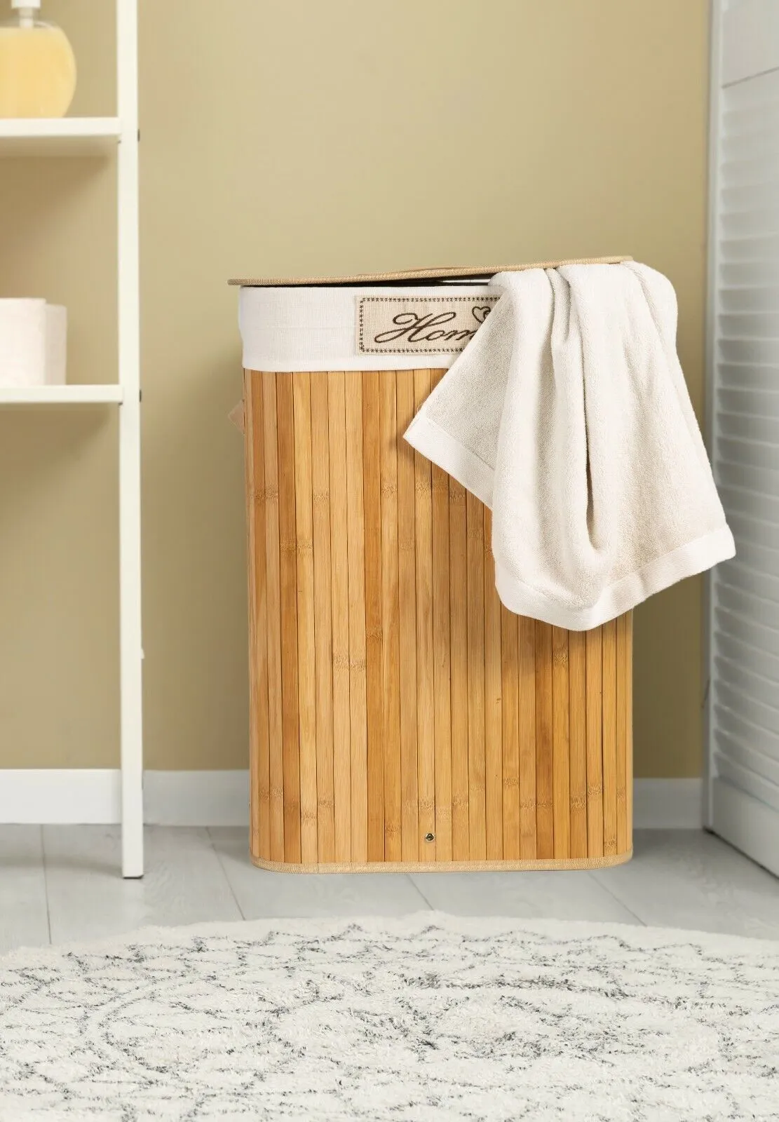 Bamboo Laundry Basket with Lining