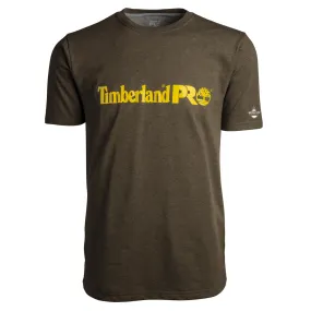 BASE PLATE SHORT SLEEVE T-SHIRT WITH LOGO - 369-Burnt Olive Heather | Timberland PRO TB0A1V9M