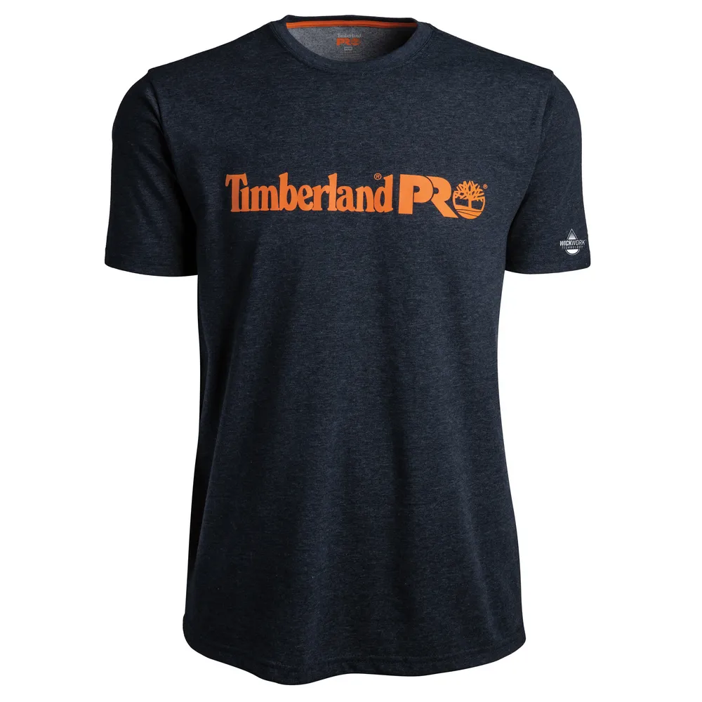 BASE PLATE SHORT SLEEVE T-SHIRT WITH LOGO - 440-Navy Heather | Timberland PRO TB0A1V9M