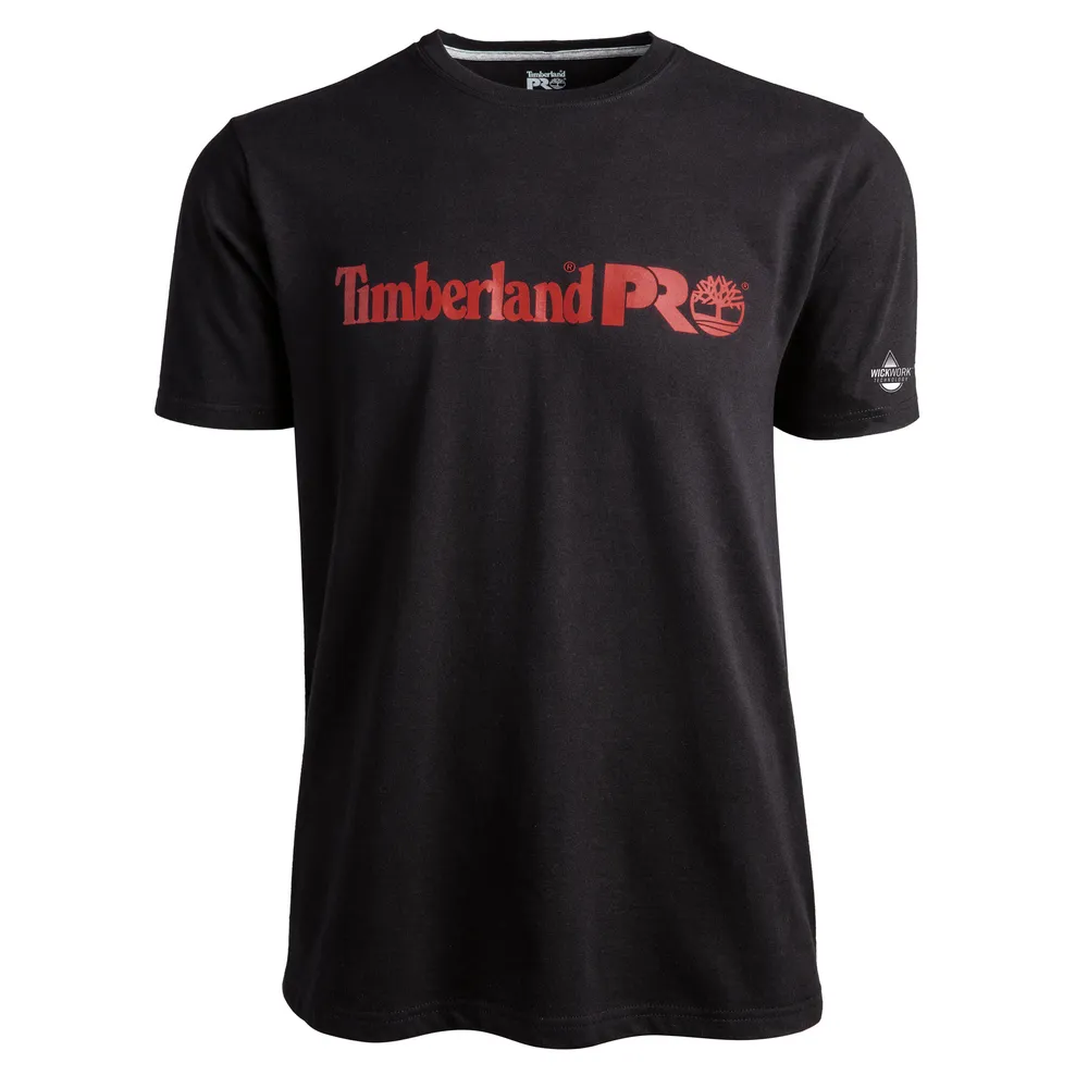 BASE PLATE SHORT SLEEVE T-SHIRT WITH LOGO - AA0-Black Classic Red | Timberland PRO TB0A1V9M