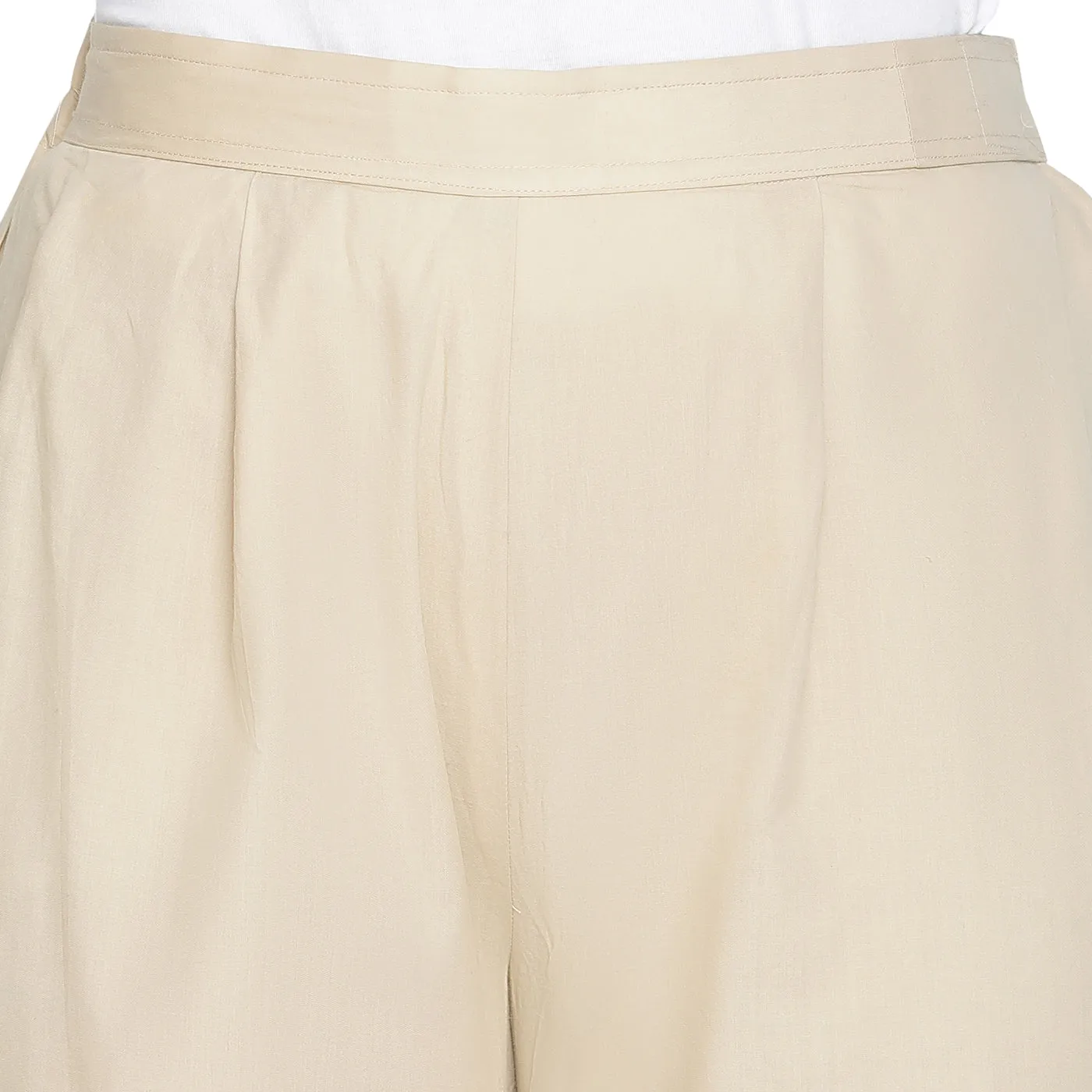 Beige Woven Design Unstitched Suit Co-ords Set