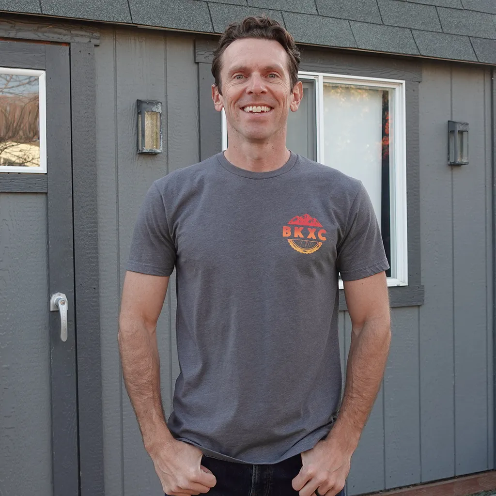 BKXC Logo - Men's Shirt (Heather Gunmetal)