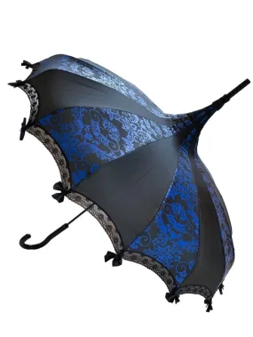 Black and Blue Bat Damask