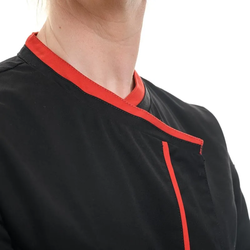 Black and Red Women's Kitchen Coat - LAFONT