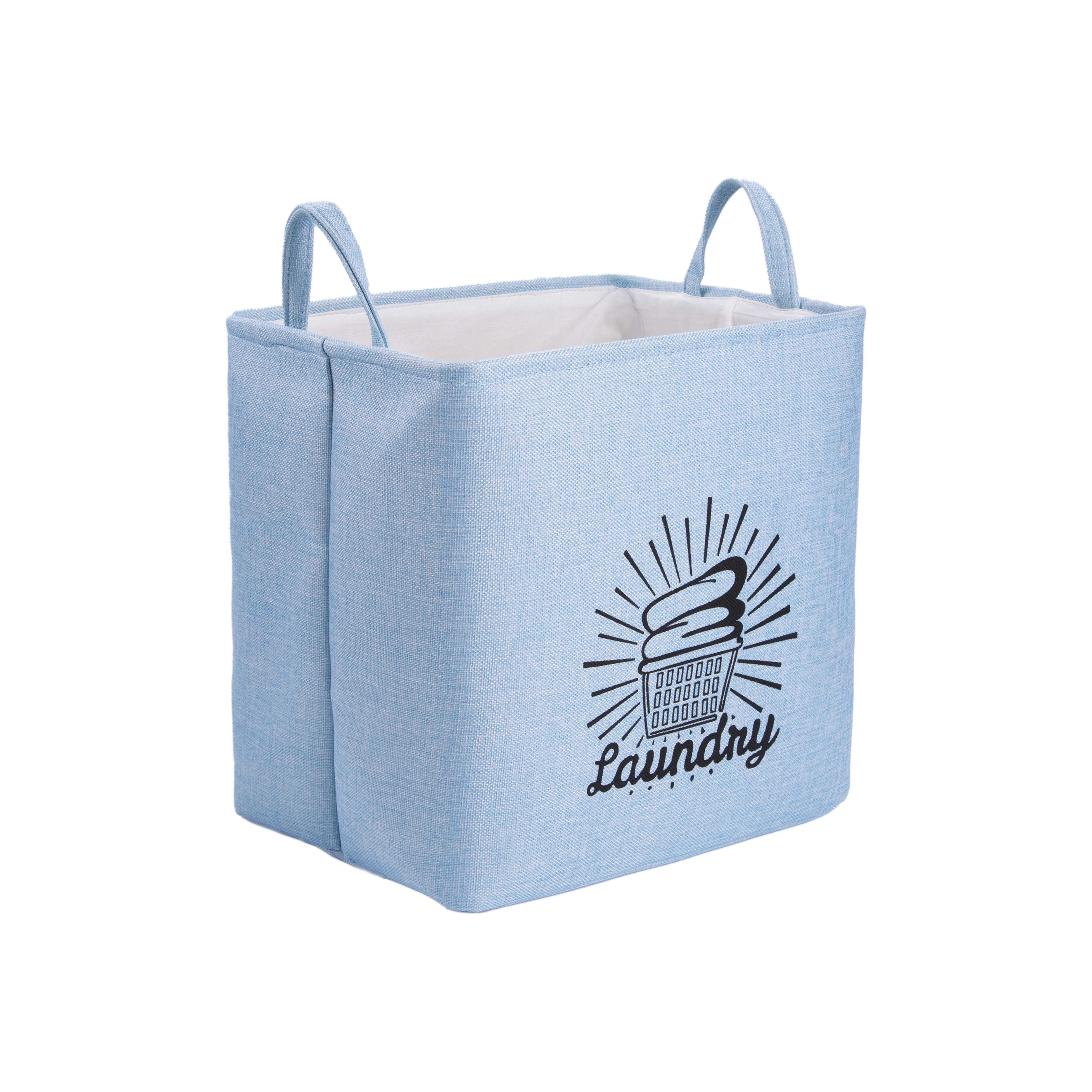 Blue Square Laundry Basket with Lining