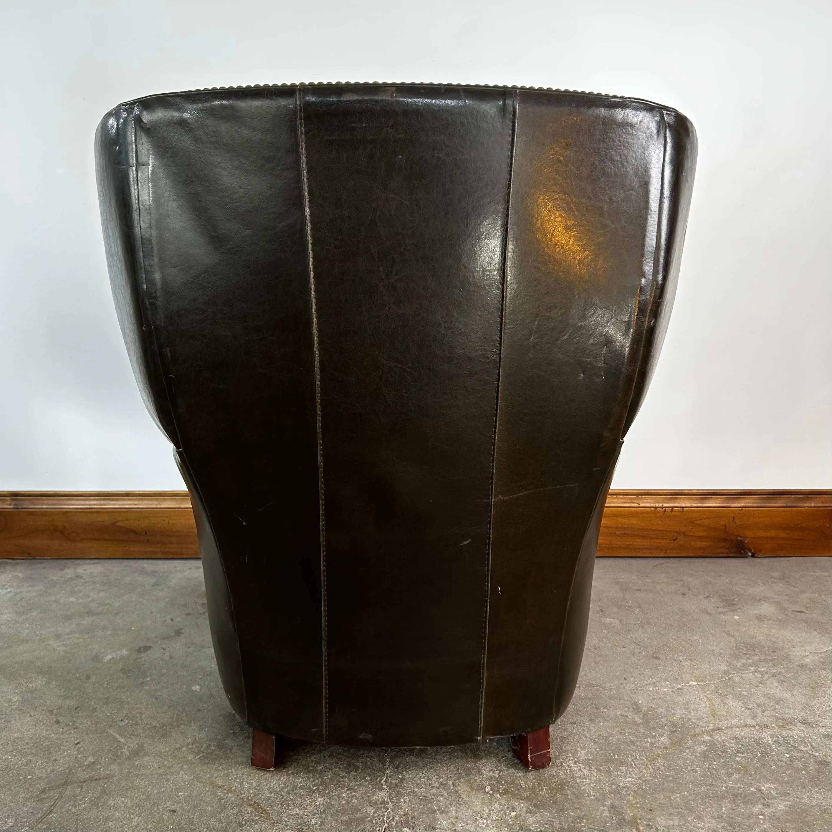 Bradington Young Wing Chair, Brown Leather