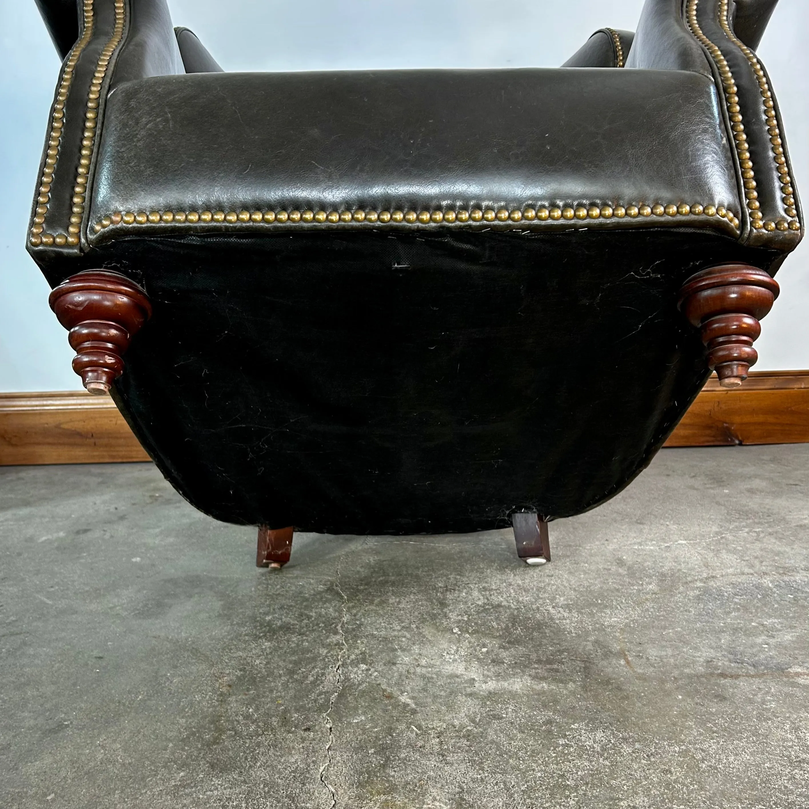 Bradington Young Wing Chair, Brown Leather