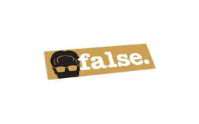 BUMPER STICKER: DWIGHT SCHRUTE "FALSE"