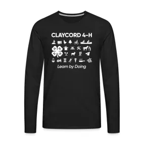 Claycord Long Sleeve Tee with White "Learn by Doing" Graphic