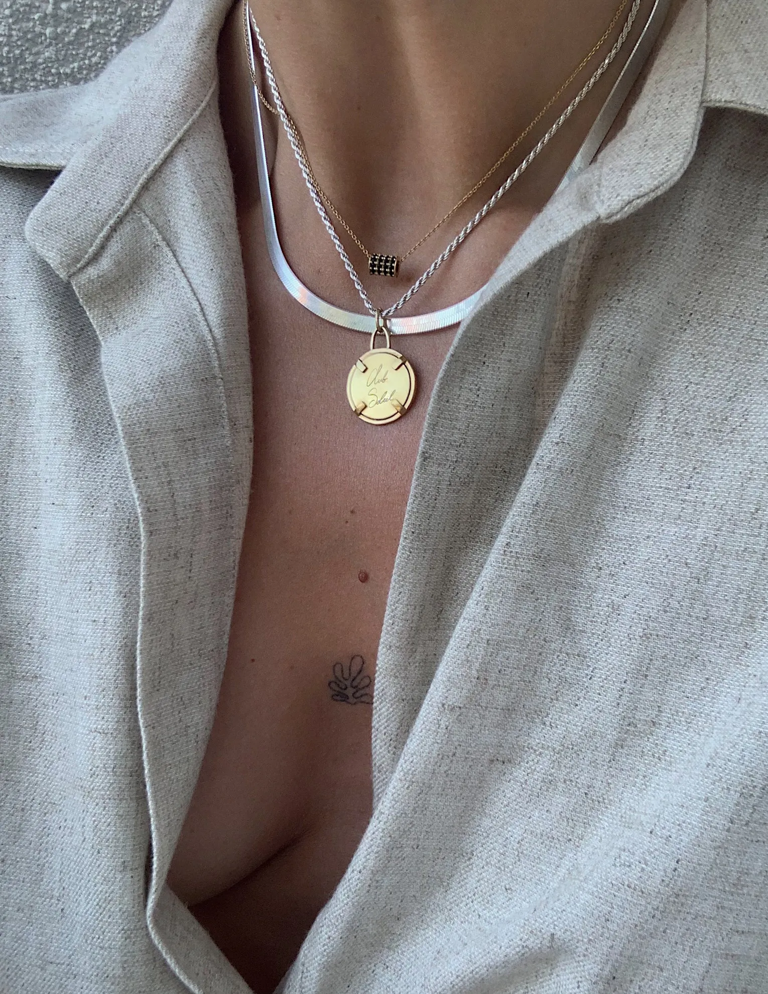 Club Soleil Coin Pendant <br> Gold Vermeil