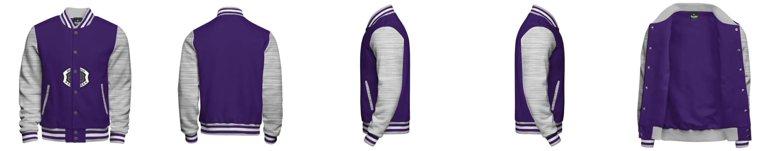 Cotton Fleece Varsity Jacket With No Lining