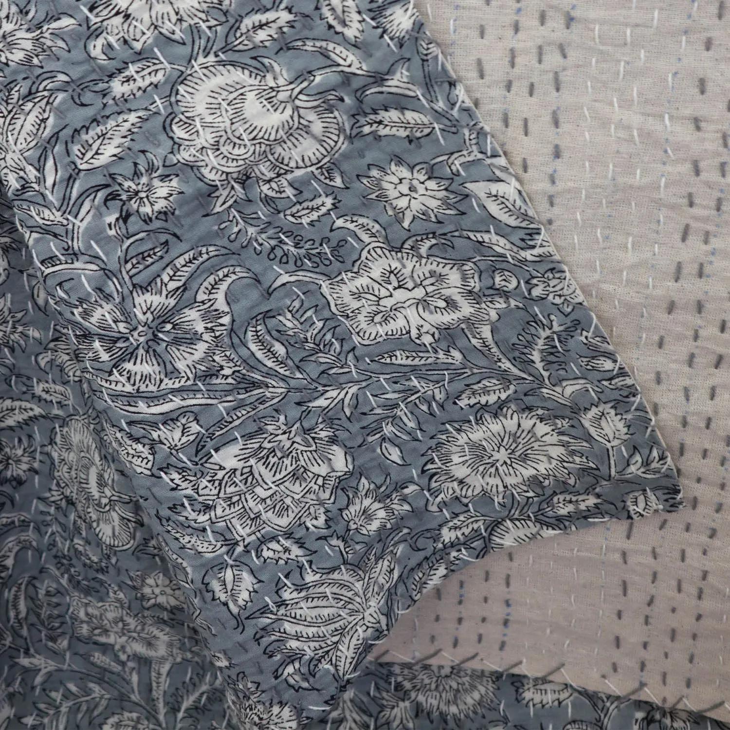 Cotton Kantha Reversible River