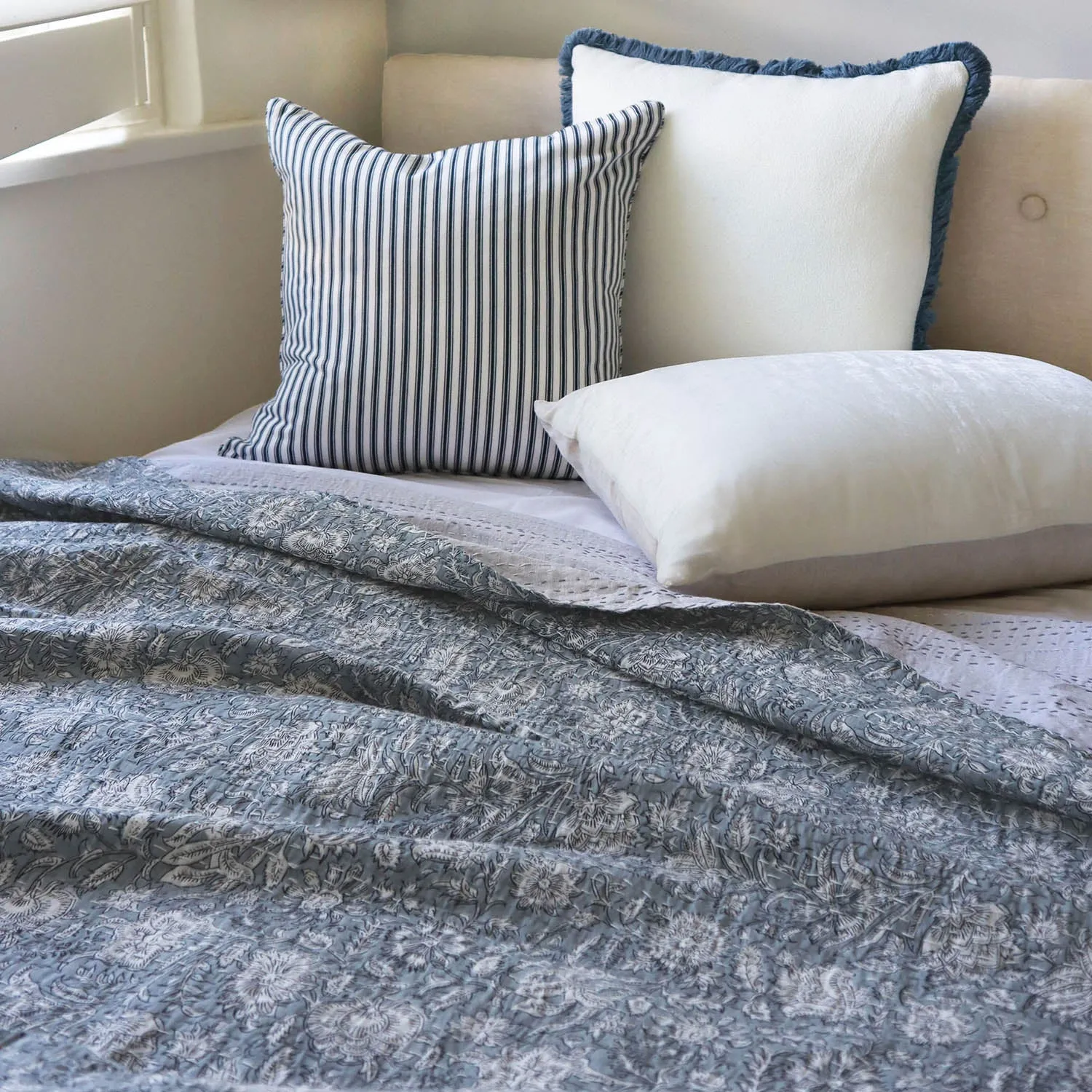 Cotton Kantha Reversible River