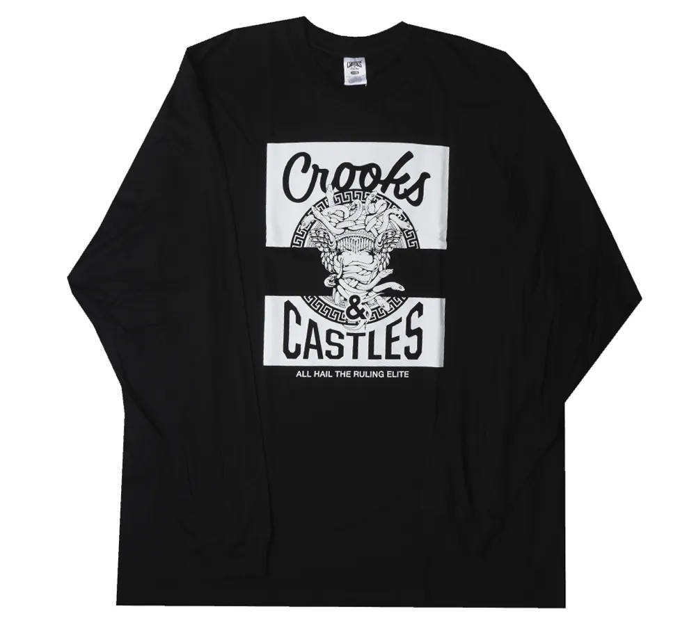 CROOKS & CASTLES LONG SLEEVE SHIRT BLACK - QS2100701
