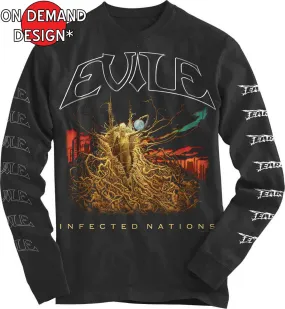 Evile "Infected Nations" Long Sleeve T shirt