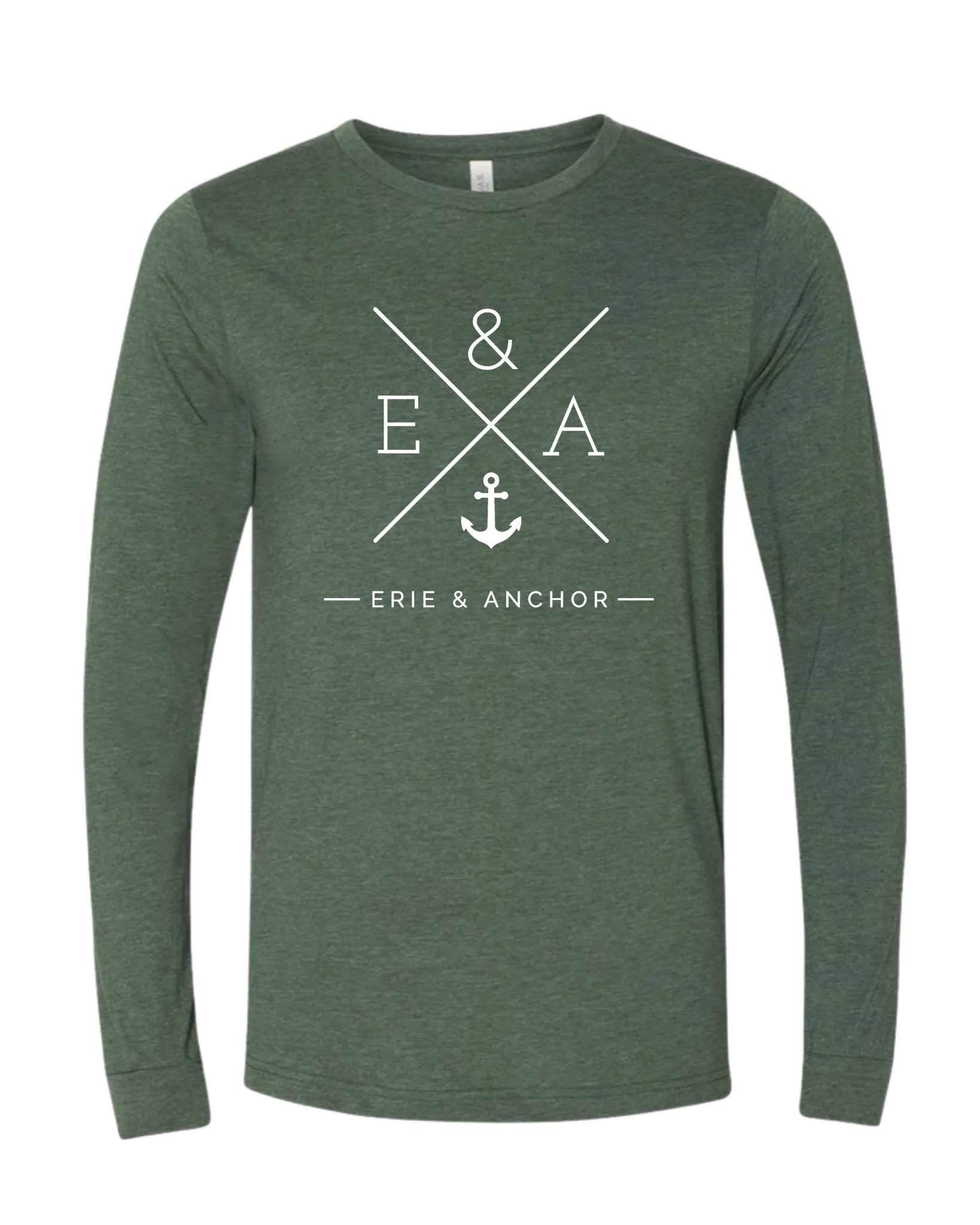 FINAL SALE Unisex Crosswinds Long Sleeve Tee - Hunter Green