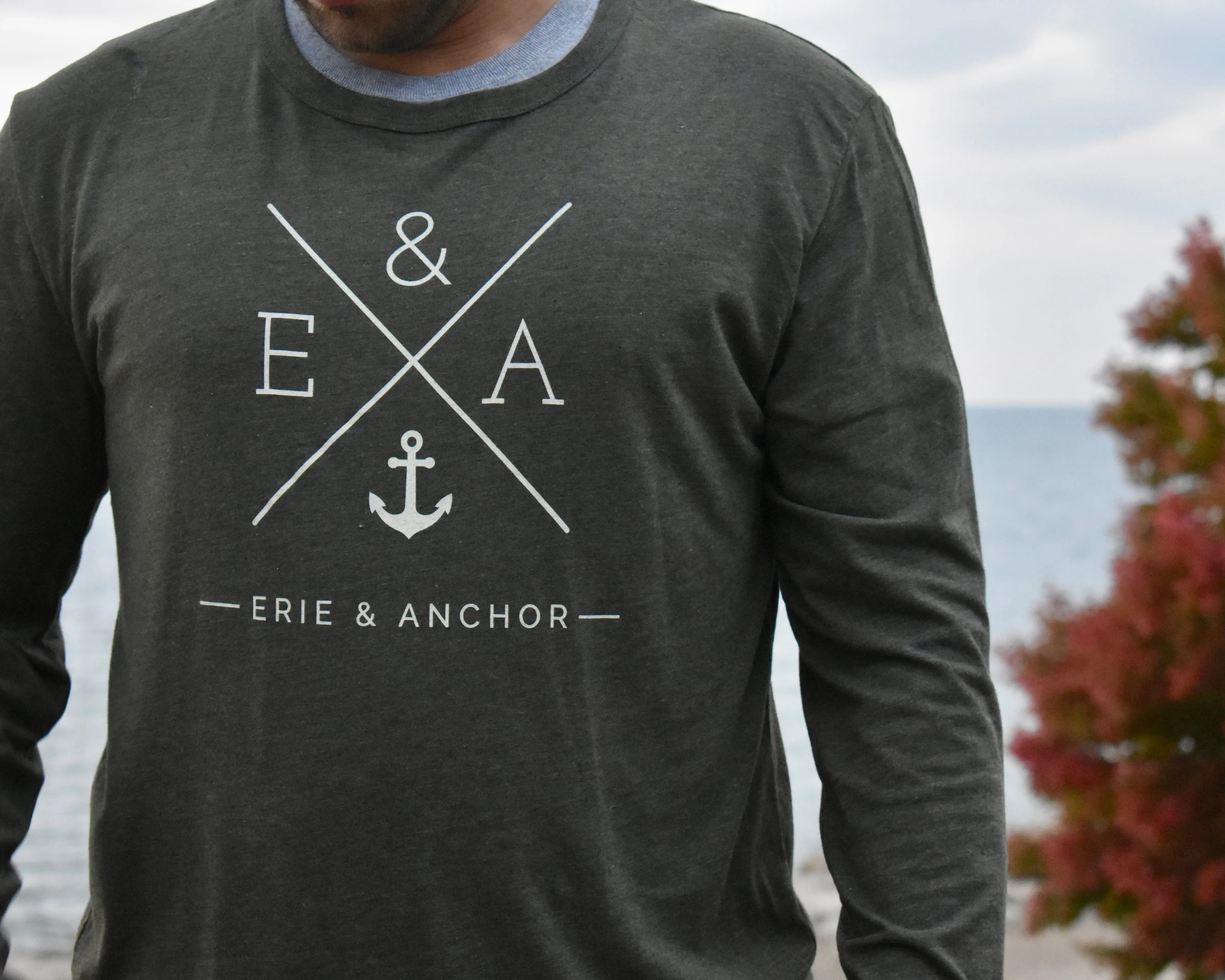 FINAL SALE Unisex Crosswinds Long Sleeve Tee - Hunter Green