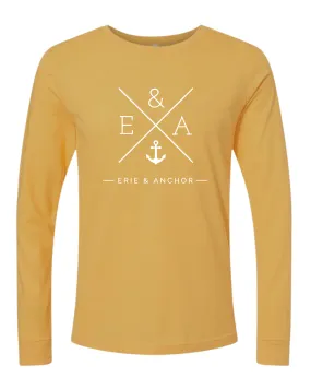 FINAL SALE Unisex Crosswinds Long Sleeve Tee - Mustard