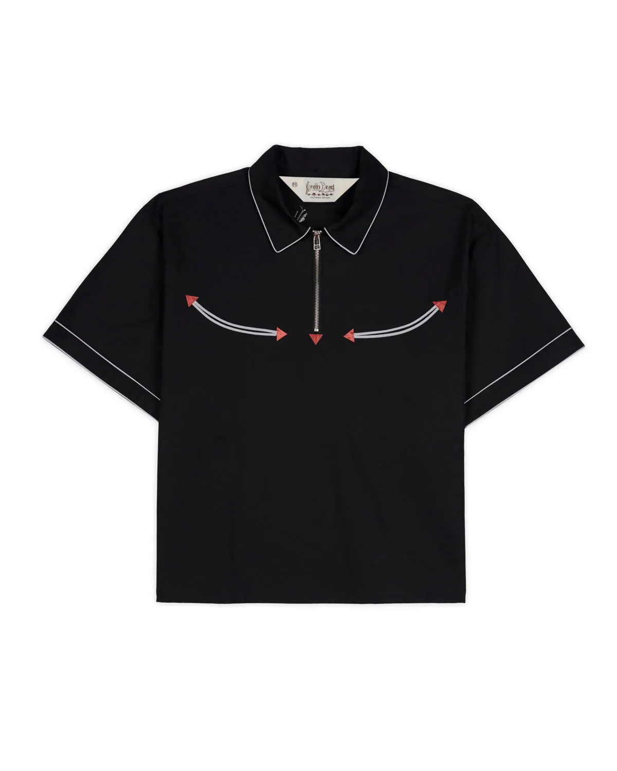 Flying Tiger Short Sleeve Western Shirt - Black