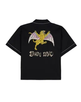 Flying Tiger Short Sleeve Western Shirt - Black