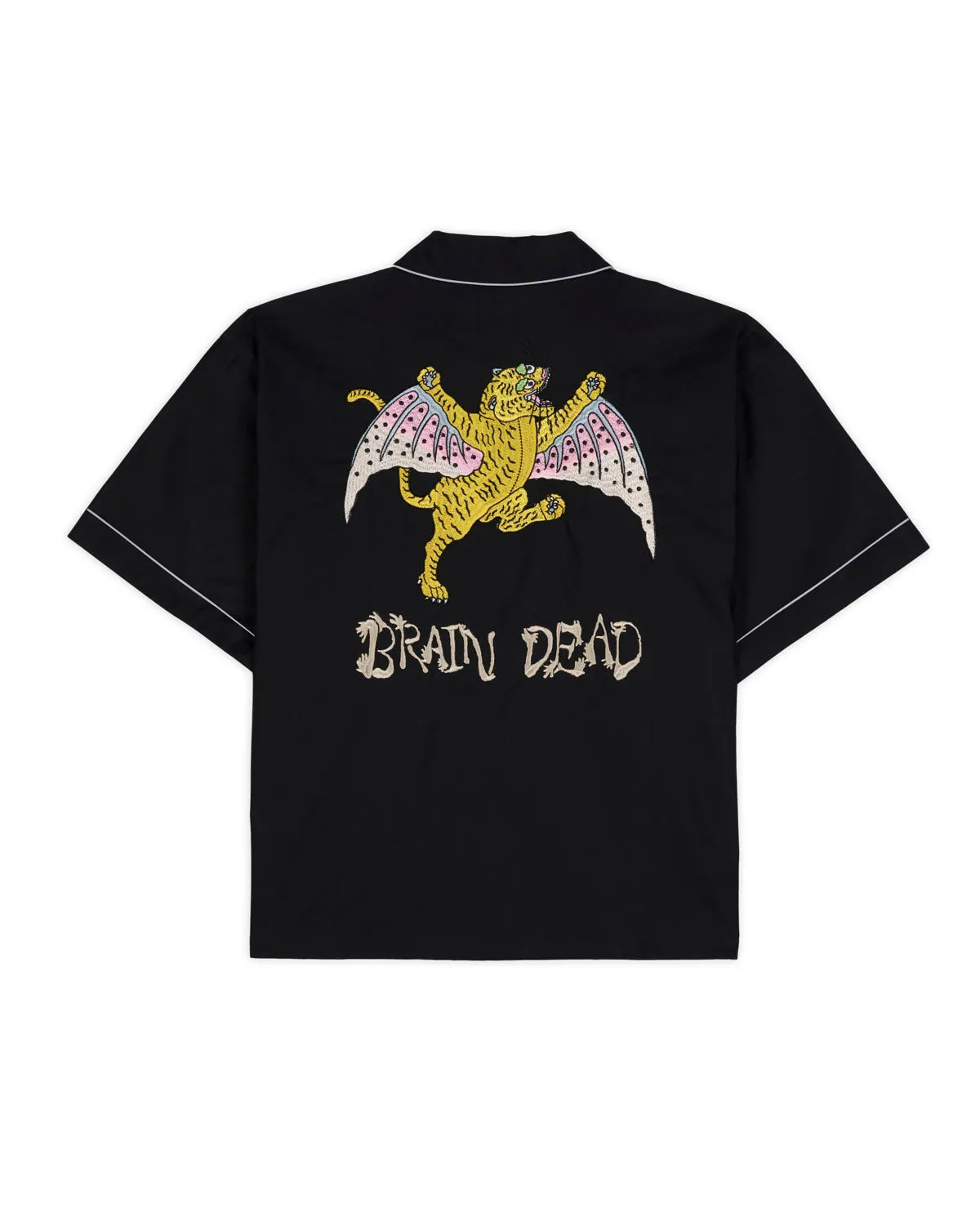 Flying Tiger Short Sleeve Western Shirt - Black