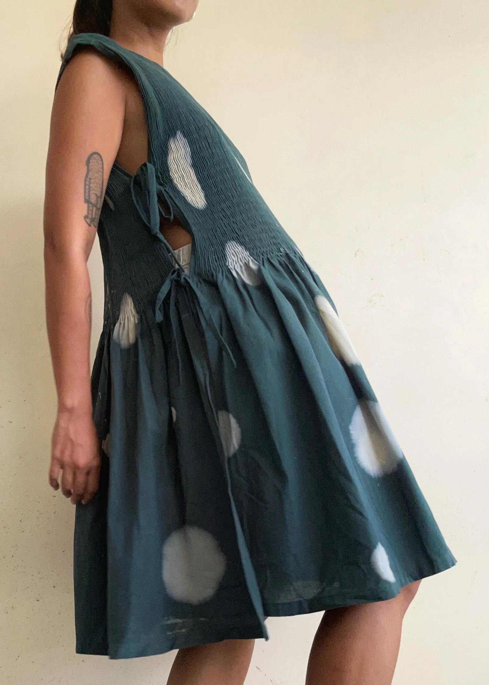 helen bib dress - green