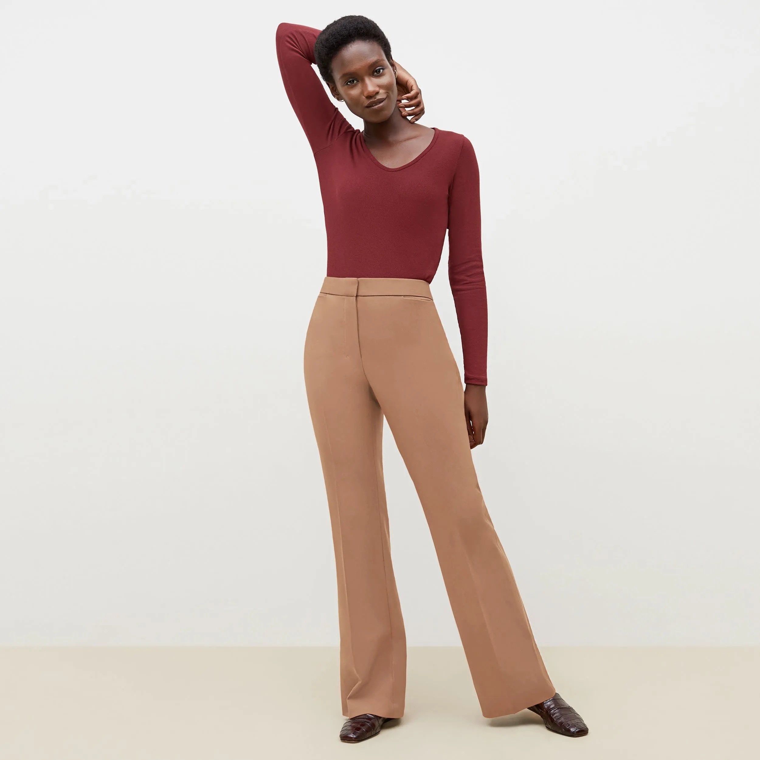 Horton Pant - Washable Wool Twill :: Camel