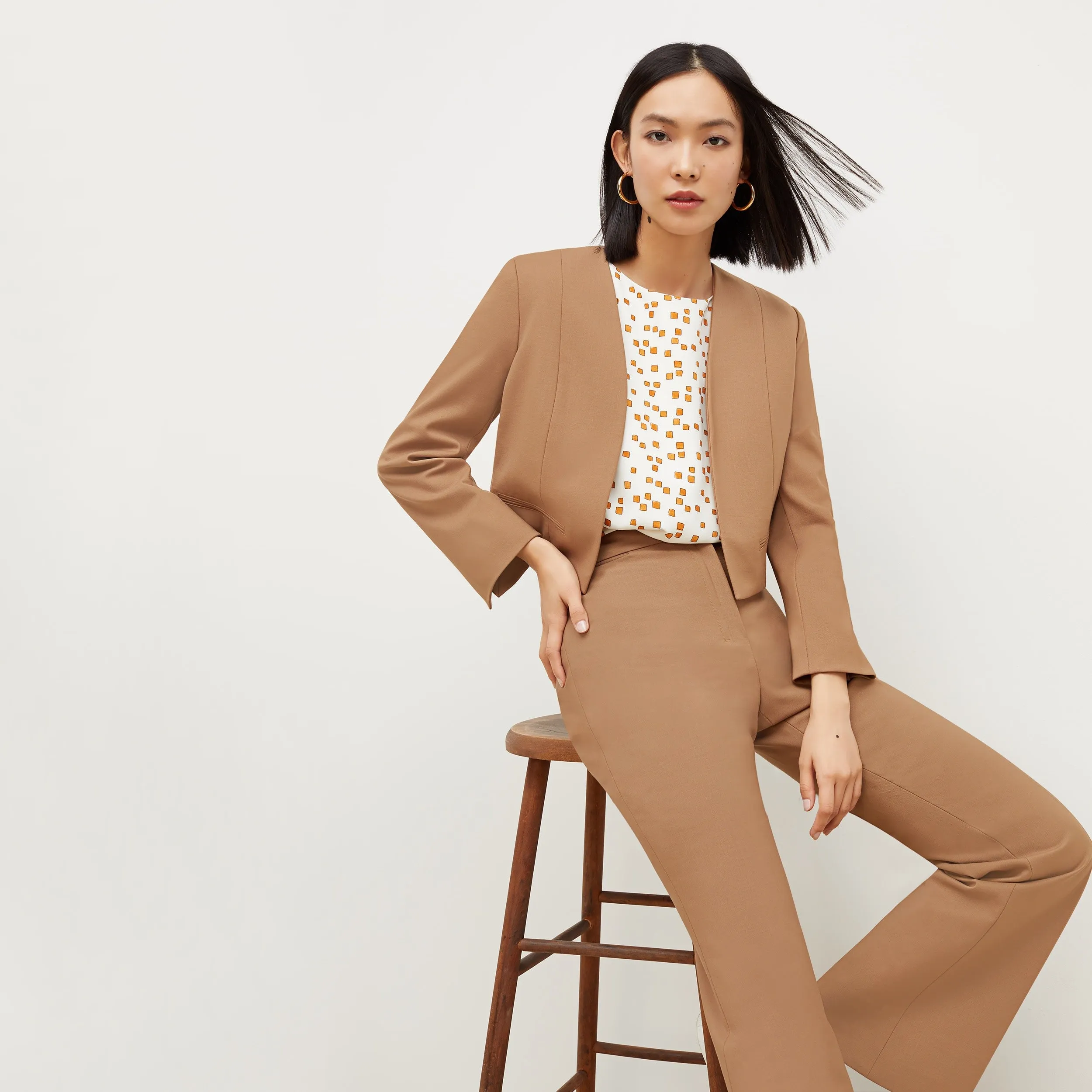 Horton Pant - Washable Wool Twill :: Camel