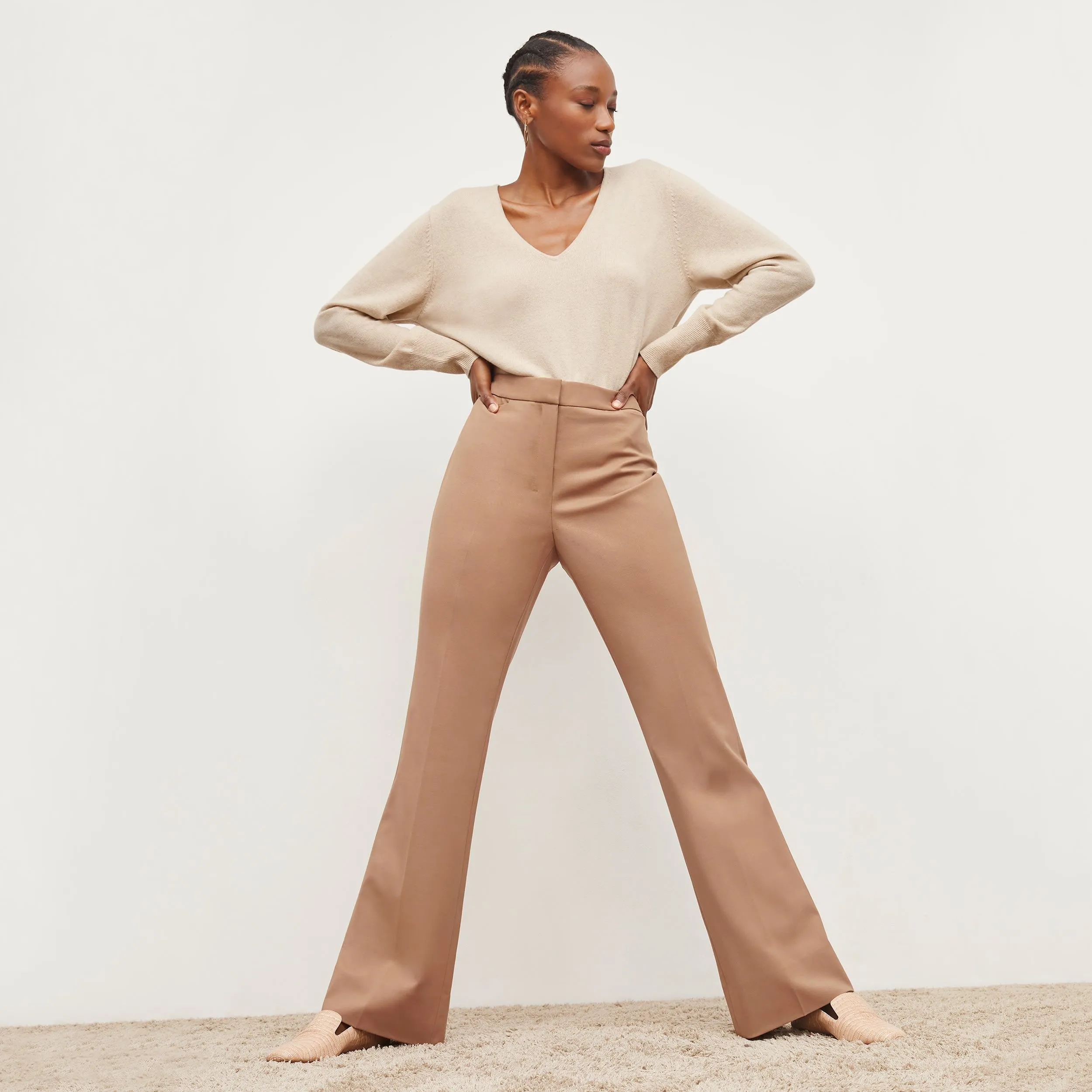 Horton Pant - Washable Wool Twill :: Camel