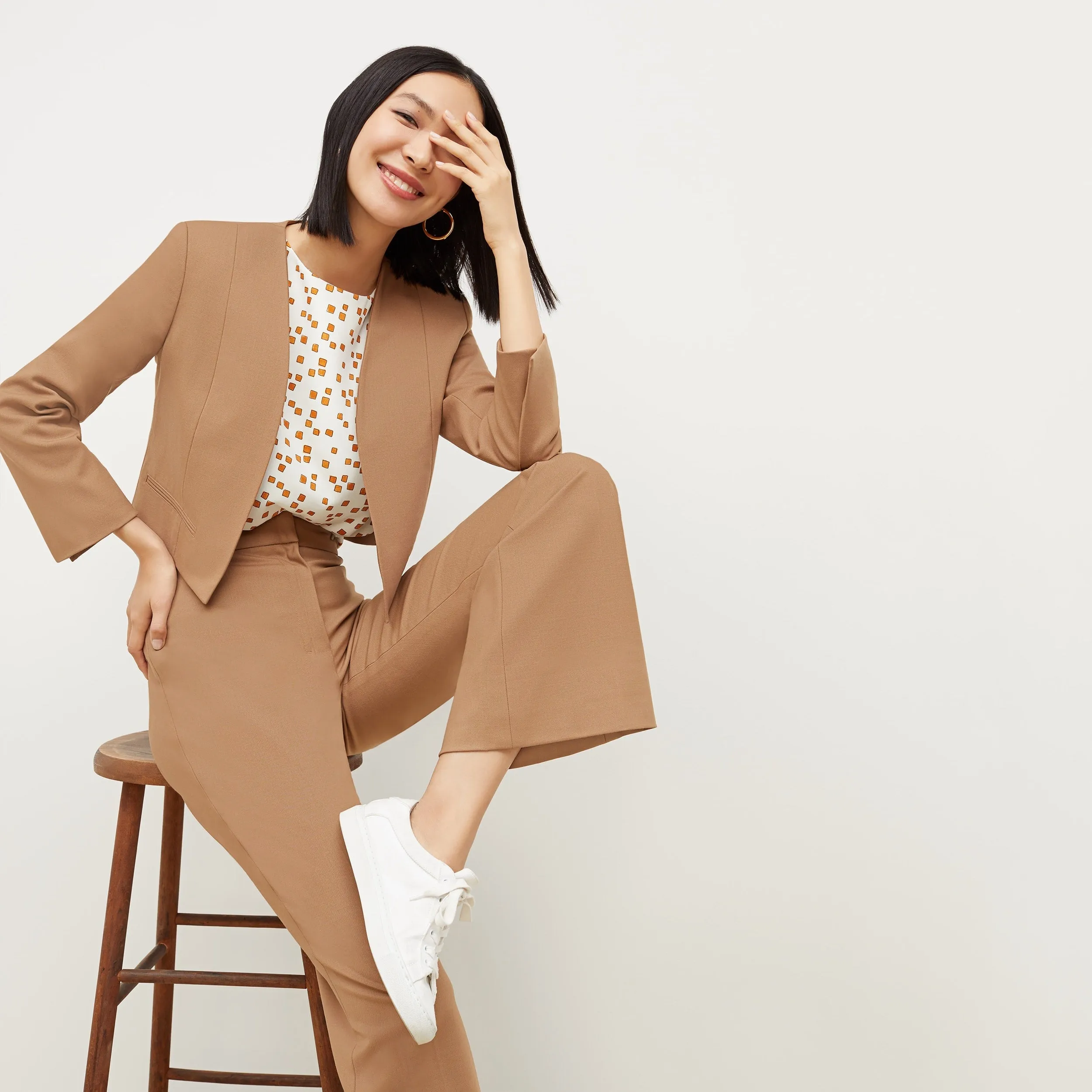 Horton Pant - Washable Wool Twill :: Camel