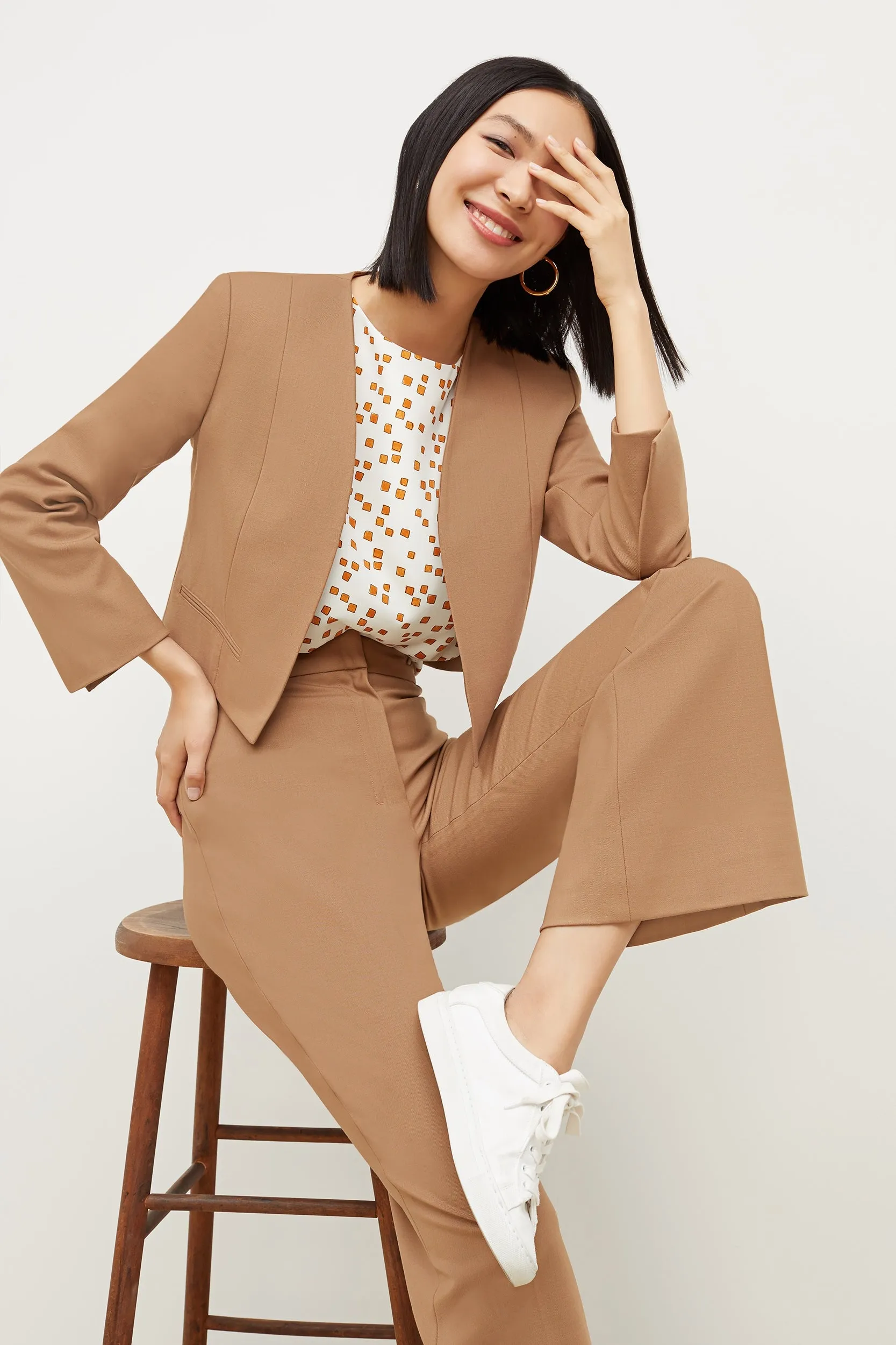 Horton Pant - Washable Wool Twill :: Camel