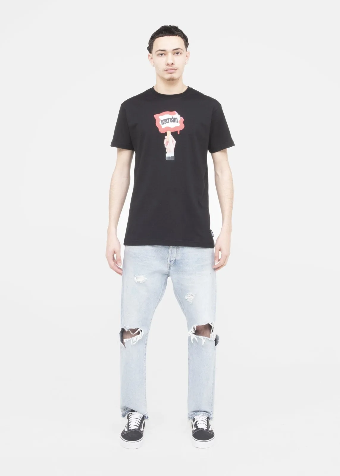 ICECREAM: STICK UP SS TEE [BLACK]