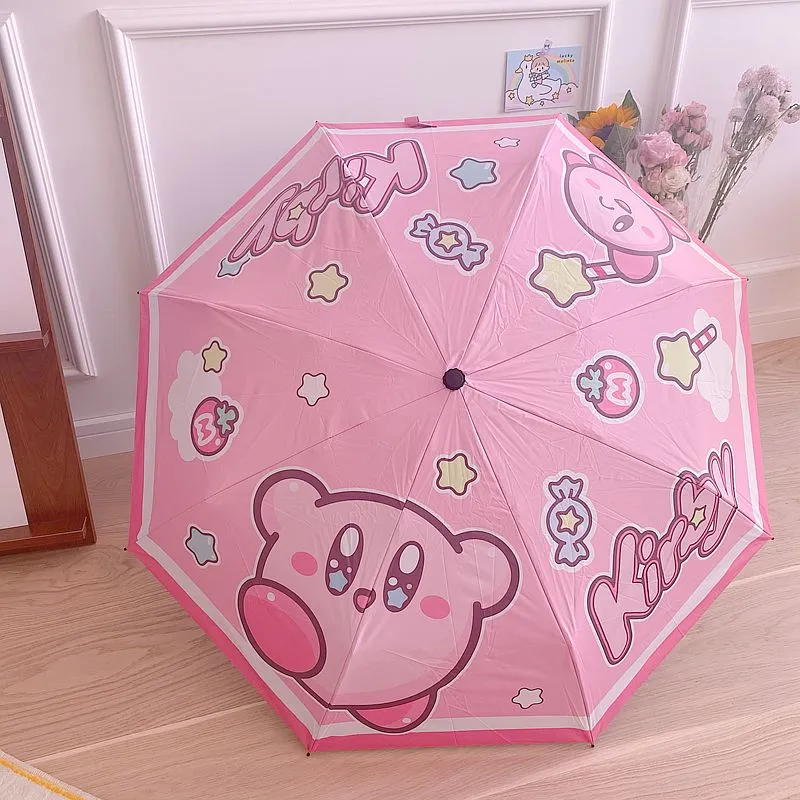 Kawaii Sanrio Kuromi Three-Fold Sun Umbrella